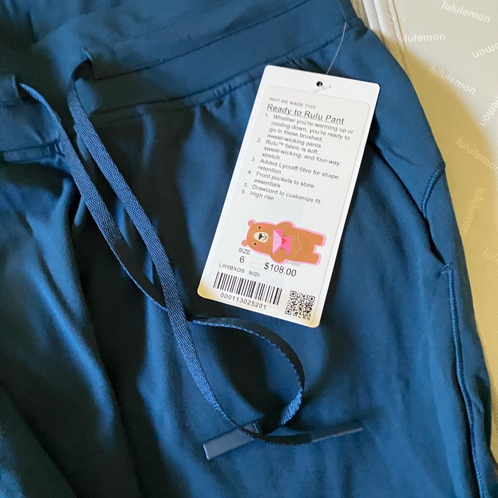 NWT Lululemon Ready To Rulu High Rise Jogger, Sz 6, Night Diver - Picture 2 of 5